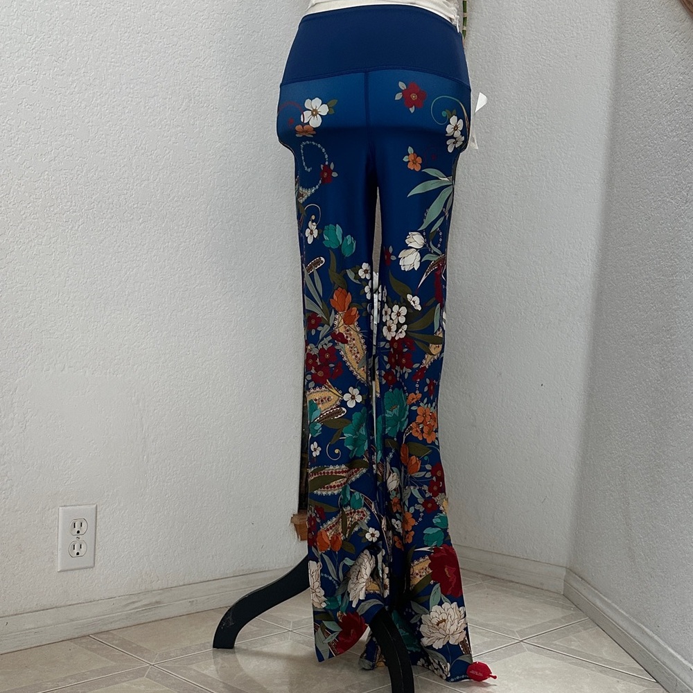 Johnny Was  Navy Floral Wide-Leg Pants